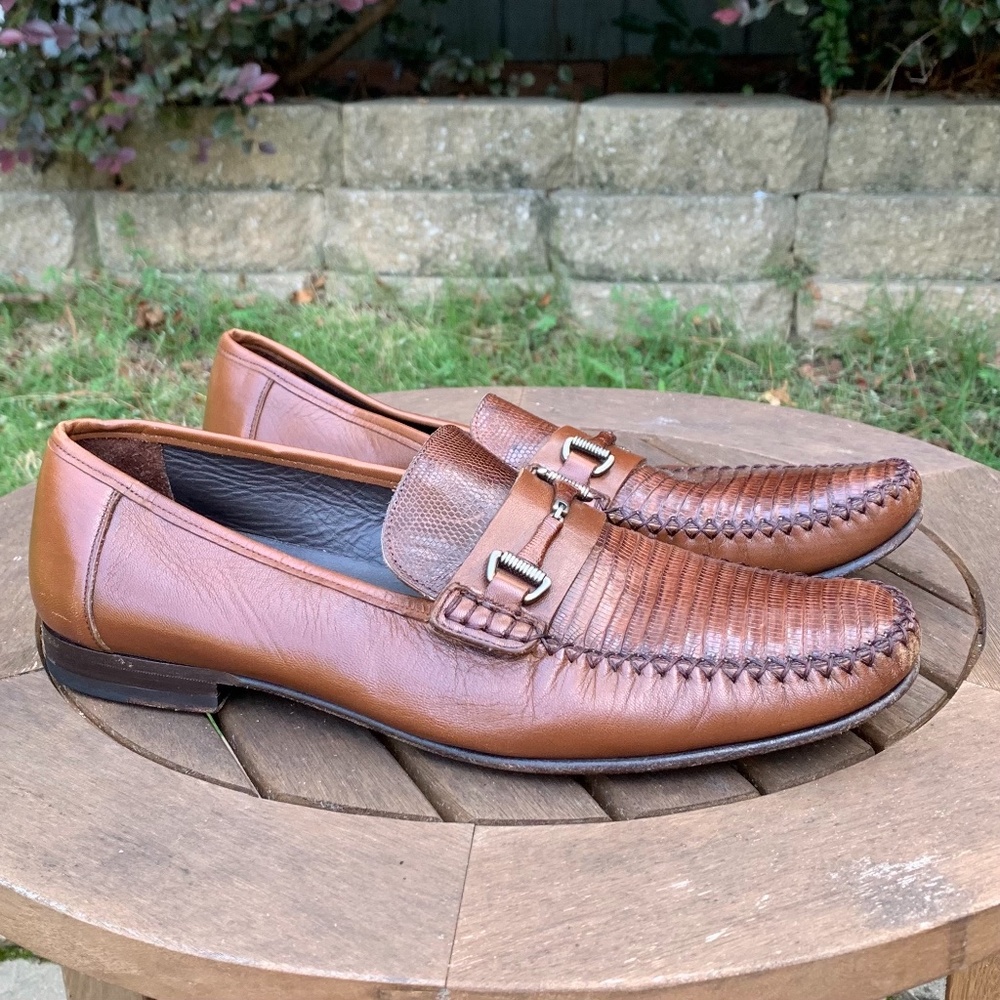 Mezlan Genuine Lizard Moccasin Loafer - Size 10M